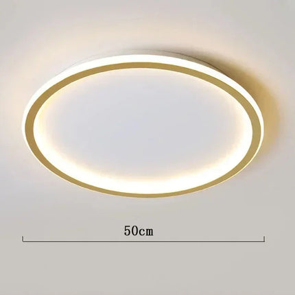 Minimalist Round Halo LED Ceiling Light – Modern Scandinavian Flush Mount for Warm Ambient Lighting