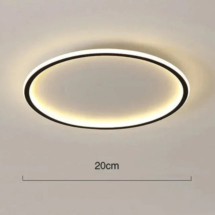 Minimalist Round Halo LED Ceiling Light – Modern Scandinavian Flush Mount for Warm Ambient Lighting