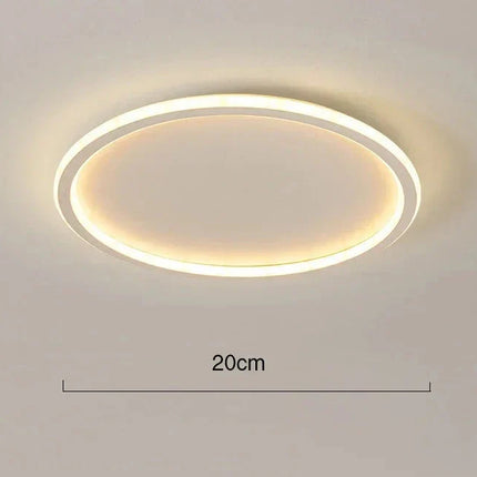 Minimalist Round Halo LED Ceiling Light – Modern Scandinavian Flush Mount for Warm Ambient Lighting