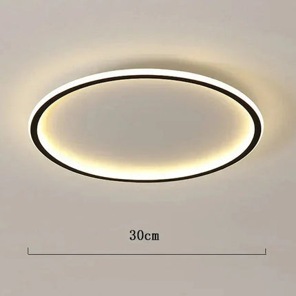 Minimalist Round Halo LED Ceiling Light – Modern Scandinavian Flush Mount for Warm Ambient Lighting