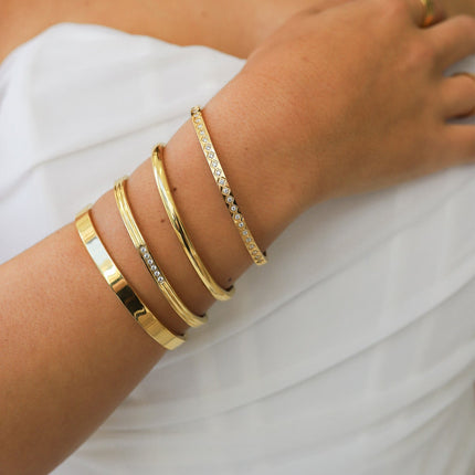Minimalist Gold Bangle Bracelet  Dainty Women’s Gold Bracelet Everyday Jewelry