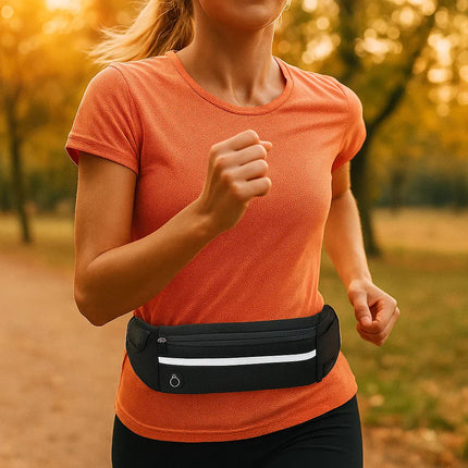 Water-Resistant Reflective Running Waist Pack – Lightweight & Adjustable for Jogging, Hiking, and Cycling