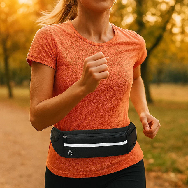 Water-Resistant Reflective Running Waist Pack – Lightweight & Adjustable for Jogging, Hiking, and Cycling