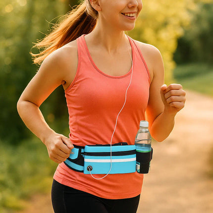 Water-Resistant Reflective Running Waist Pack – Lightweight & Adjustable for Jogging, Hiking, and Cycling