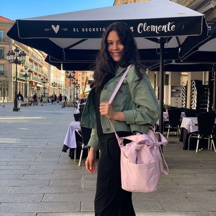 Pink Waterproof Gym & Travel Duffel Bag with Yoga Mat Holder – Shoe Compartment & Anti-Theft Zipper