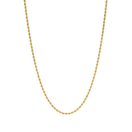 Gold Rope Chain Necklace – Timeless Twisted Stainless Steel Jewelry for Men & Women
