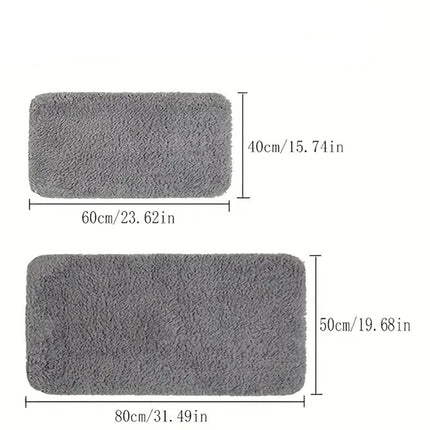 Black Bathroom Rug – Extra Thick Non-Slip Bath Mat for Comfort & Water Absorption