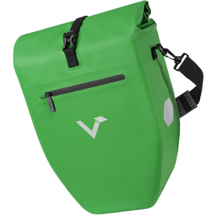 Waterproof Bike Pannier Bag – Durable Roll-Top Commuter & Touring Rack Bag with Reflective Accents