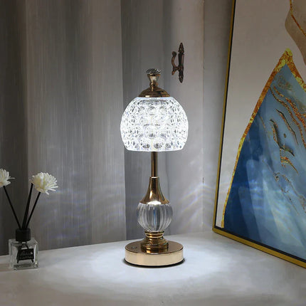 Elegant Crystal Acrylic Table Lamp 3D Glow – Soft Warm Ambient Light for Modern Home Décor