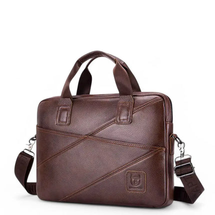 Premium Brown Leather Laptop Bag – Stylish & Durable Briefcase for Men and Women
