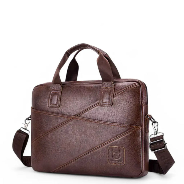 Premium Brown Leather Laptop Bag – Stylish & Durable Briefcase for Men and Women
