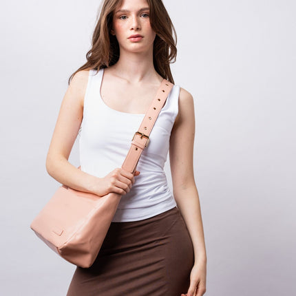 Black Shoulder Bag – Minimalist & Spacious Vegan Leather Design