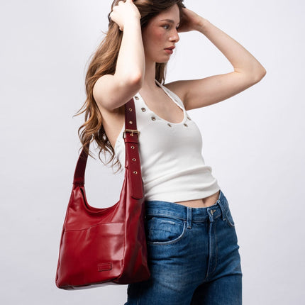 Black Shoulder Bag – Minimalist & Spacious Vegan Leather Design