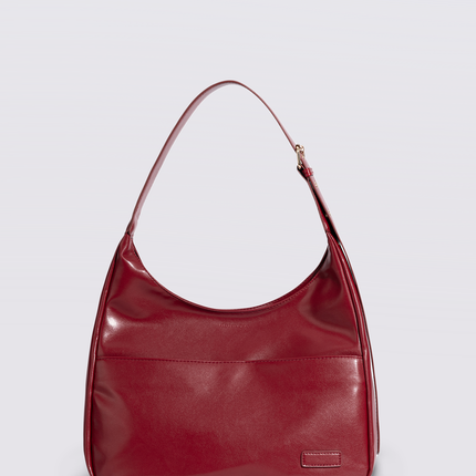 Black Shoulder Bag – Minimalist & Spacious Vegan Leather Design