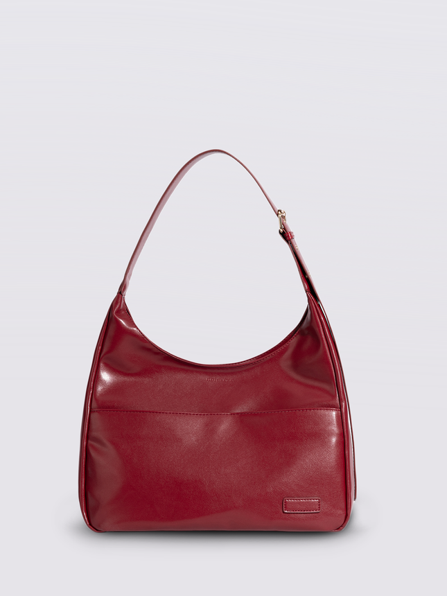 Black Shoulder Bag – Minimalist & Spacious Vegan Leather Design