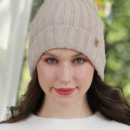 Cozy Grey Knit Beanie Hat – Slouchy Winter Beanie Unisex Warm Knit Cap