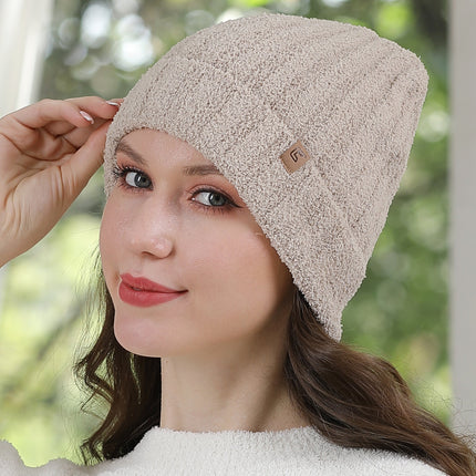 Cozy Grey Knit Beanie Hat – Slouchy Winter Beanie Unisex Warm Knit Cap