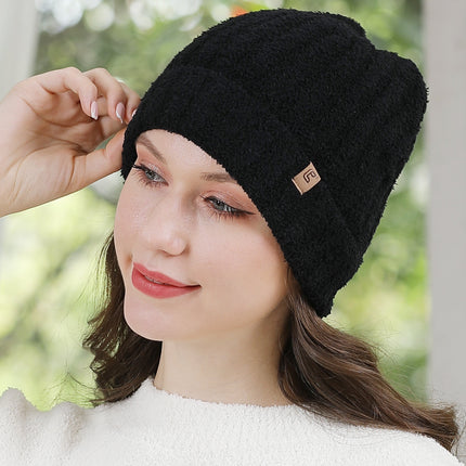 Cozy Grey Knit Beanie Hat – Slouchy Winter Beanie Unisex Warm Knit Cap