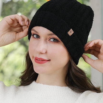 Cozy Grey Knit Beanie Hat – Slouchy Winter Beanie Unisex Warm Knit Cap