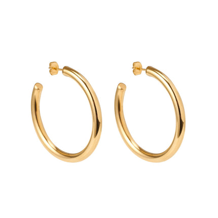 Gold Hoop Earrings – Classic Shiny Statement Jewelry