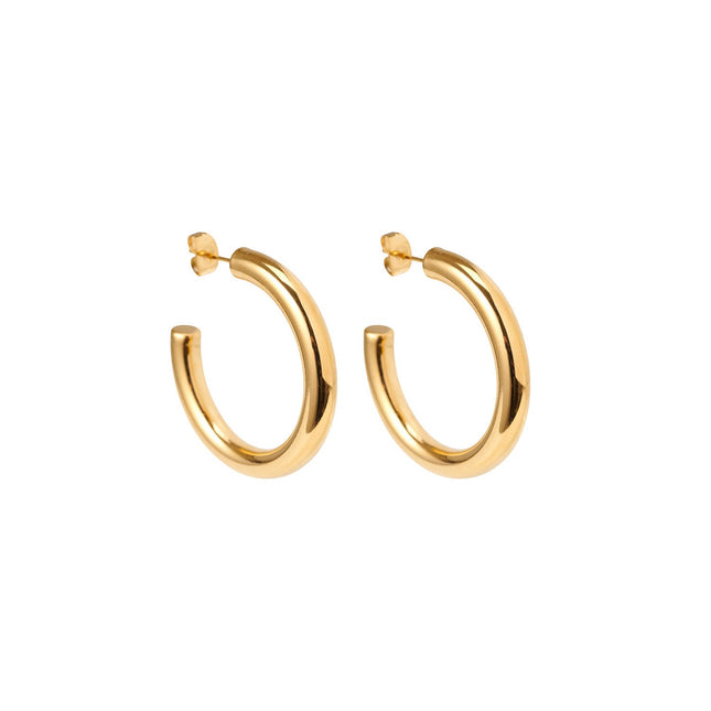 Gold Hoop Earrings – Classic Shiny Statement Jewelry