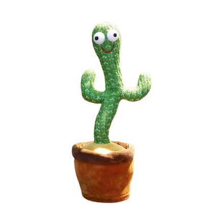 Dancing Cactus Plush Toy – Interactive Talking, Singing & Dancing Toy for Kids – Glowing LED Lights & Mimic Voice Function
