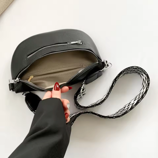 Black Quilted Belt Bag with Gold Hardware – Versatile Crossbody Waist Bag for Women