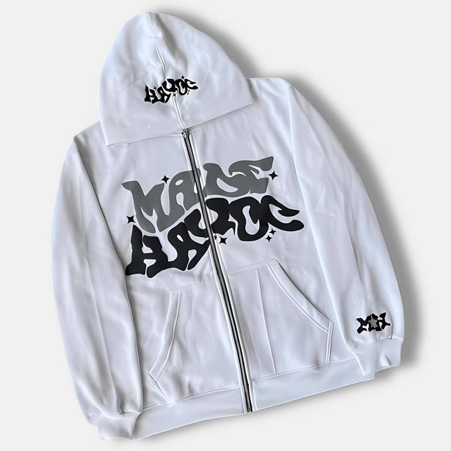 Unisex Hoodie with Graffiti Print – Streetwear in Trend Colors