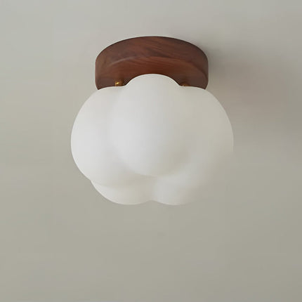 LED Pumpkin-Shaped Flush Mount Ceiling Light 6.3" Ø x 5.5" H — Cozy Ambient Lighting for Kids Room, Hallway & Kitchen