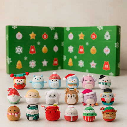 Squishmallows 2025 Advent Calendar – 24 Mini Plush Toys Limited Edition Christmas Set