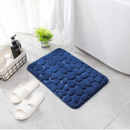 CobbleMat Pebble Design Non-Slip PVC Bath Mat 25.6" x 14.2" – Spa-Style Comfort & Safety for Bathroom Floors