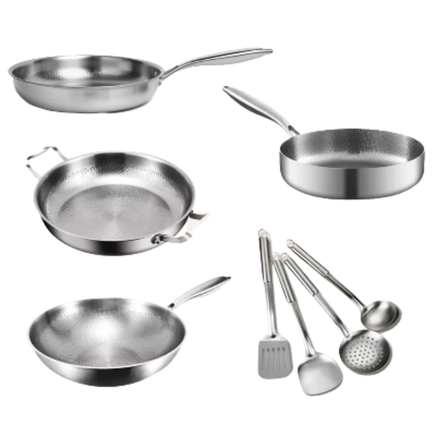 Titanium Cookware 5-piece set – Induction Compatible, Non-Stick & Scratch-Resistant | Durable Premium Kitchen Set