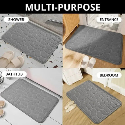 CozyStone Memory Foam Rug Mat 24" x 35" – Soft Non-Slip Floor Mat for Bathroom, Kitchen, Living Room & Bedroom