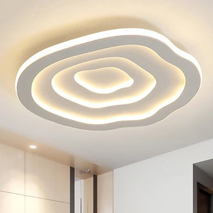 Modern Wave LED Ceiling Light – 44W Acrylic & Metal Flush Mount for Living Room, Bedroom & Kitchen
