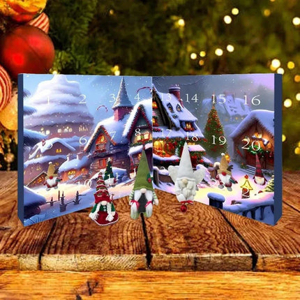 Christmas Advent Calendar with 24 Figurines – Winter Village Scene Holiday Countdown