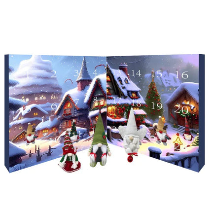 Christmas Advent Calendar with 24 Figurines – Winter Village Scene Holiday Countdown