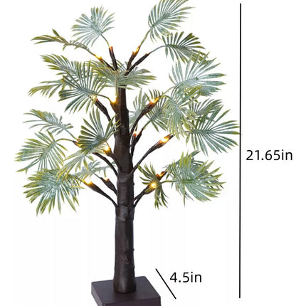 Tropical Palm Leaf LED Light Decor – Warm White Glow Accent Lamp for Home or Bedroom