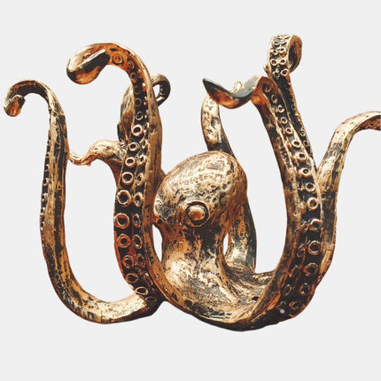 Nautical Octopus Resin Organizer – 7.5″ x 10.6″ Tabletop Cup & Accessory Holder with Antique Bronze Finish