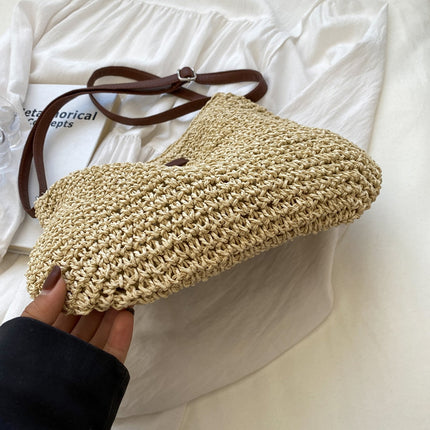 Handwoven Rattan Shoulder Bag – Lightweight, Stylish & Perfect for Summer