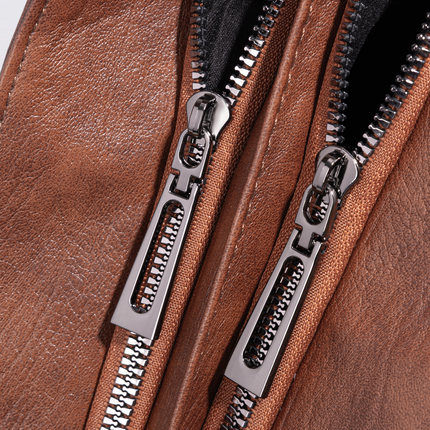 Black Leather Shoulder Bag with Side Pockets – Spacious & Elegant Women’s Leather Handbag