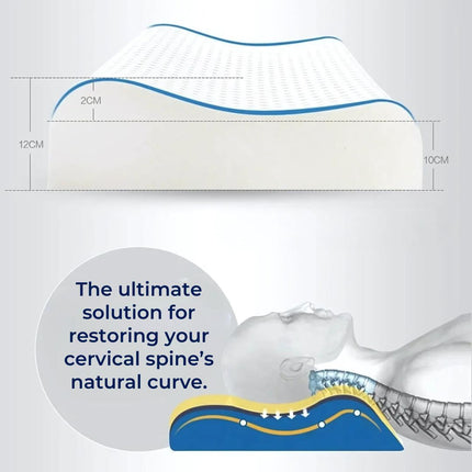 EcoNeck Comfort Orthopedic Neck Pillow – 100% Natural Rubber Support for Better Sleep