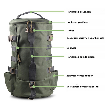 Fishing Backpack with Rod Holders – Spacious, Durable & Water-Resistant