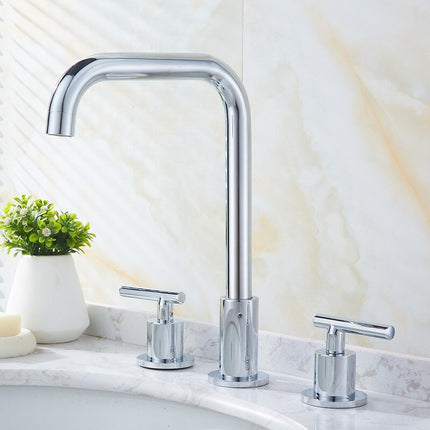 Elegant 3-Hole Bathroom Faucet – Modern Luxury Design for Stylish Interiors
