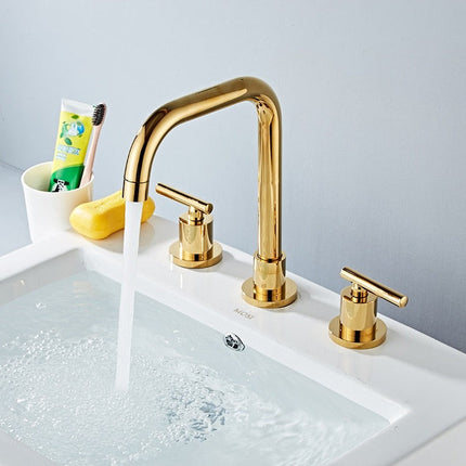 Elegant 3-Hole Bathroom Faucet – Modern Luxury Design for Stylish Interiors