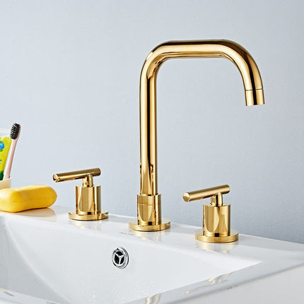 Elegant 3-Hole Bathroom Faucet – Modern Luxury Design for Stylish Interiors