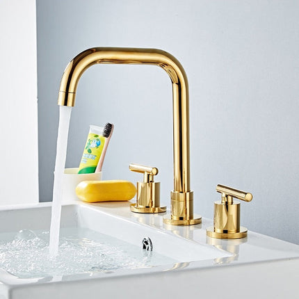 Elegant 3-Hole Bathroom Faucet – Modern Luxury Design for Stylish Interiors