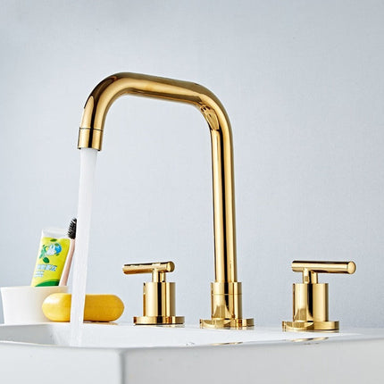 Elegant 3-Hole Bathroom Faucet – Modern Luxury Design for Stylish Interiors