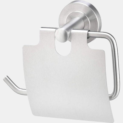 Elegant Stainless Steel Toilet Paper Holder with Cover – Modern Wall Mount Bathroom Accessory