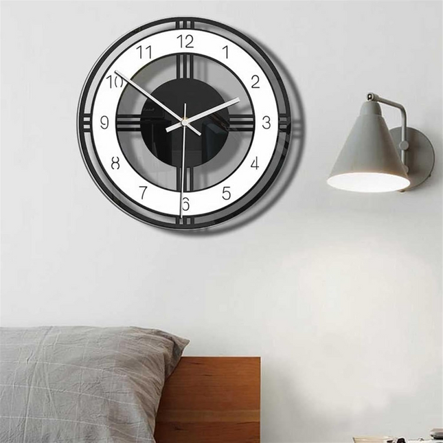 Modern Minimalist Wall Clock 12"–14" – Silent Non-Ticking Quartz Design for Living Room, Bedroom & Office