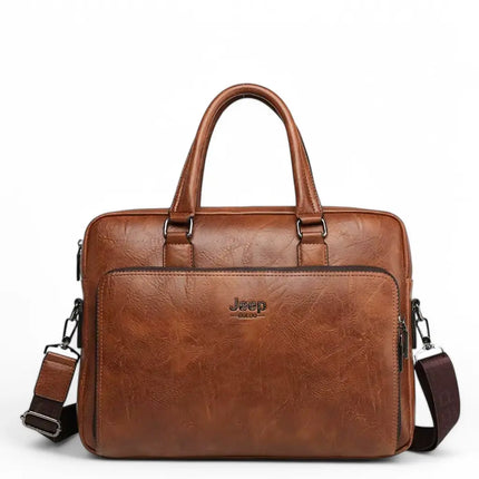 Premium 14-Inch Leather Laptop Bag for Men – Timeless Elegance & Robust Protection